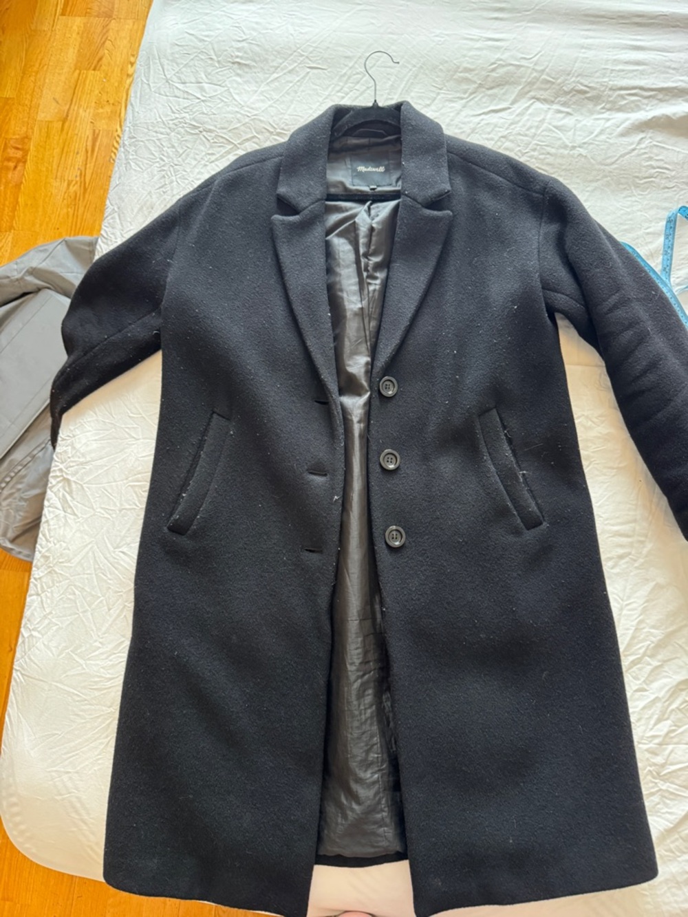 Wool-Blend Black Madewell Cocoon Coat